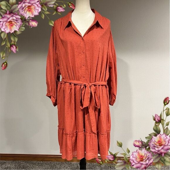 Plus Size LC Lauren Conrad Mini Shirtdress - Picture 1 of 16